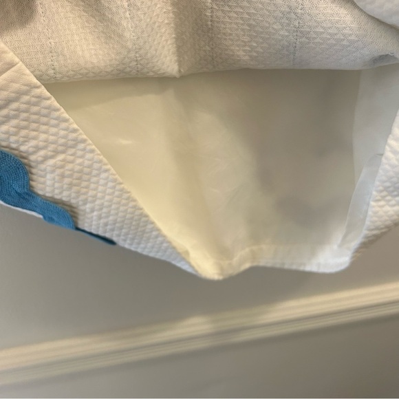 J. McLaughlin Skirt 6 Bric Brac Trim blue white quilted - Picture 5 of 10